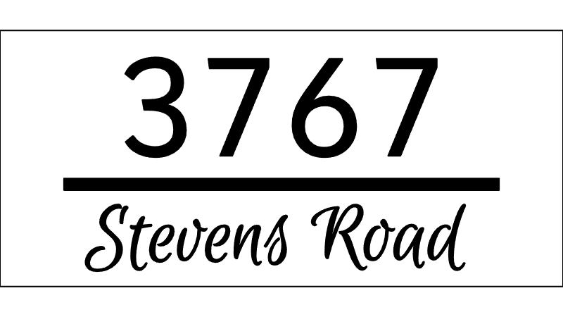 Engraved House Number Sign