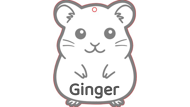 Hamster Ornament - Engraved